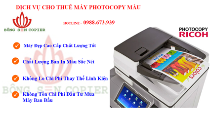 Cho thuê máy photocopy in màu
